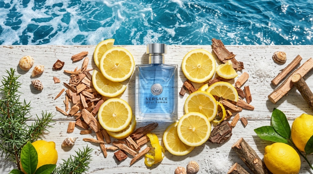 Versace Dylan Blue perfume bottle close up