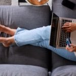 Online shopping setup with packages, credit card, and savings calculator in New Jersey NJ