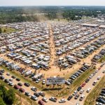First Monday Trade Days Canton Texas outdoor flea market aerial view