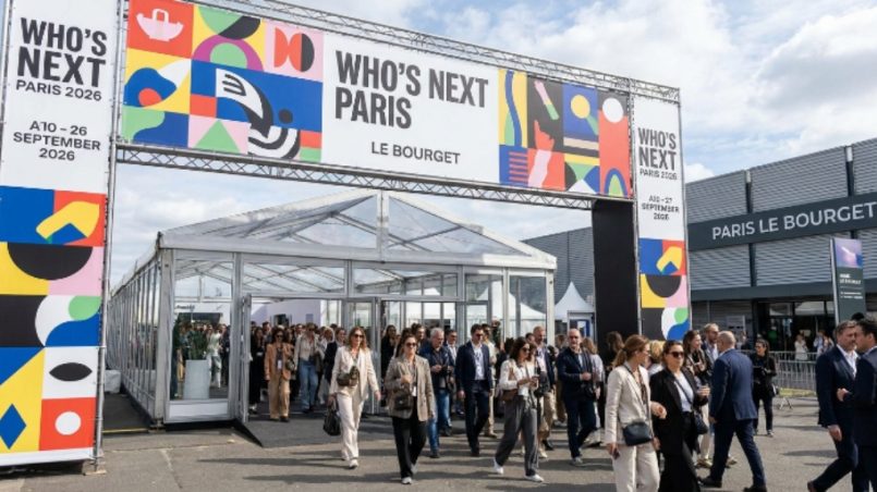 Who's Next Paris 2026 fashion trade show entrance at Paris Le Bourget