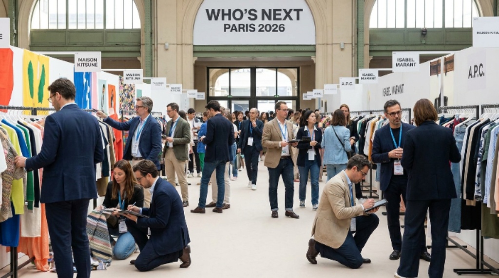 Fashion buyers browsing collections at Who's Next Paris 2026